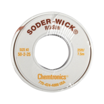 SYSCOM, 237-SO-225, Rollo de Desoldar de 0.01 Lb, Malla Trenzada de 0.060 de Ancho por 7.5 m de Largo con Resina para Alta Absor