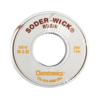 SYSCOM, 237-SO-225, Rollo de Desoldar de 0.01 Lb, Malla Trenzada de 0.060 de Ancho por 7.5 m de Largo con Resina para Alta Absor