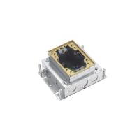 HUBBELL, HUB-B24-21, Caja Rectangular de Piso de Acero Galvanizado de 1 Gang / 3 Entradas de 1/2 , 2 Entradas 3/4 y 2 Entradas 3