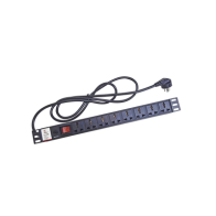 EPCOM POWERLINE, TX120VBR, Protector de 120 Vca con 8 contactos de alimentación en color negro para aplicaciones en Rack