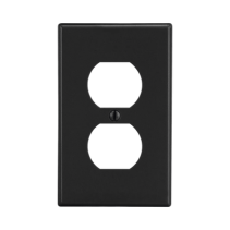 HUBBELL, HUB-P8BK, Tapa para Contacto Dúplex Color Negro.