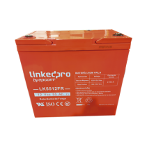 LINKEDPRO BY EPCOM, LK5512FR, Batería 12 V / 55 Ah / UL / Tecnología AGM-VRLA / Vida útil promedio de 5 años / Retardo a la flam