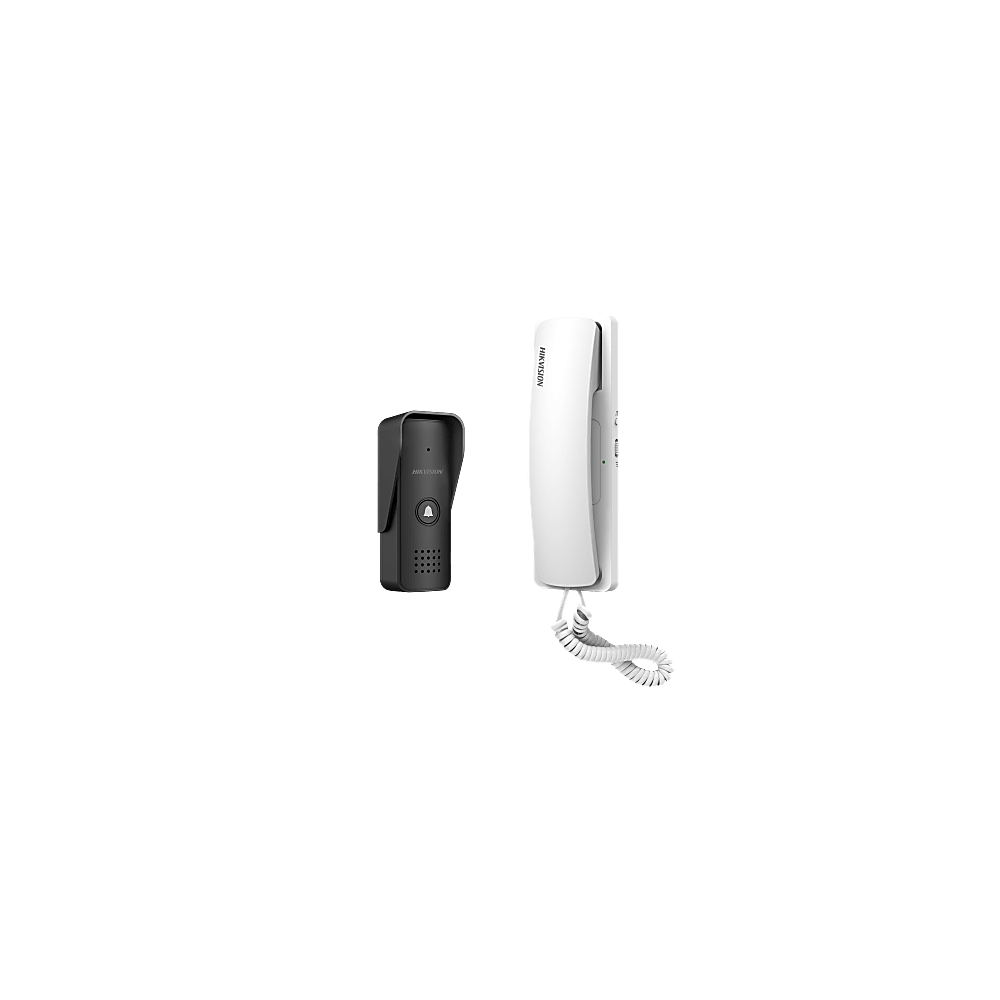 HIKVISION, DS-KIS103/US, Kit de Audioportero Analógico a 2 Hilos / Apertura de 2 Puertas / Diferentes Tonos y Volúmenes de Timbr