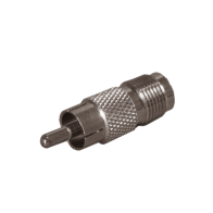 RF INDUSTRIES,LTD, RFT-1238, Adaptador de TNC Hembra a RCA Macho tipo Fono para Aplicaciones de Audio y Video, Níquel/ Oro/ Tefl
