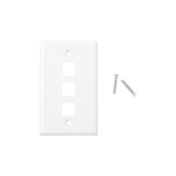 LINKEDPRO BY EPCOM, LP-FP-18, Placa de pared de 3 puertos, Keystone, Color Blanco