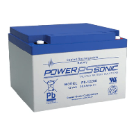 POWER SONIC, PS-12260-M5, Batería 12V, 26AH, Para Respaldo, Tecnologías AGM/VRLA, 5 Años Vida Útil, Terminales M5, Reconocida UL