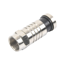 EPCOM TITANIUM, TT-CON-509-RG59, Conector F Macho de Compresión para cable RG-59, Cuerpo de Bronce Niquelado.