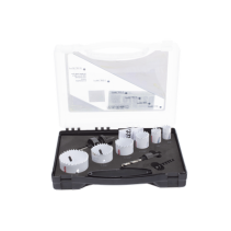 MAKITA, D-21870, Kit de broca sierras (3/4 - 2 1/4 in) incluye 6 piezas de broca sierras, 2 adaptadores y resorte de expulsión.