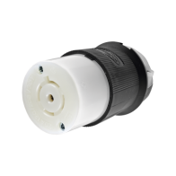 HUBBELL, HUB-HBL-2513, Conector Industrial con Bloqueo de Media Vuelta / 20 A 120/208 V CA / 4 Polos 5 Hilos / Color Blanco y Ne