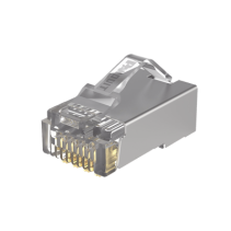 PANDUIT, MPS588-C, Plug RJ45 Cat5e Blindado, Para Cable UTP de Calibres 24-26 AWG, Chapado en Oro de 50 micras, Paquete de 100 p