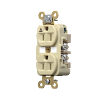 HUBBELL, HUB-IG-5262I, Contacto Dúplex Conexión a Tierra Aislada 15A 125V/ 2 Polos 3 Hilos/ Color Marfil/ Nema 5-15R/ Grado Indu