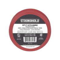 PANDUIT, ST17-075-66RD, Cinta Eléctrica STRONGHOLD para Aislar, de PVC, Uso General Reparación y Mantenimiento, Grosor de 0.18mm