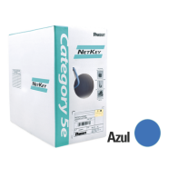 PANDUIT, NUR5C04BU-C, Bobina de Cable UTP de 305 m. de Cobre, NetKey, Azul, Categoría 5e (24 AWG), Riser (CMR), de 4 Pares