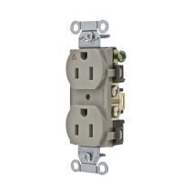 HUBBELL, HUB-IG-5252GY, Contacto Dúplex Conexión a Tierra Aislada/ 15 A 125 V/ 2 Polos 3 Hilos/ Color Gris/ Nema 5-15R/ Grado Co