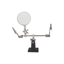 EPCOM POWERLINE, EP390, Soporte con lupa y dos brazos con clip. Ideal para trabajos de soldadura.