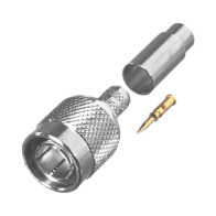 RF INDUSTRIES,LTD, RFT-1803-D, Conector TNC Macho en 75 Ohm, de Anillo Plegable para Cable RG-59/U, AWG 20, Níquel/ Oro/ Teflón.