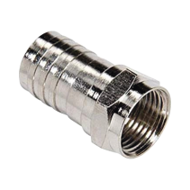 EPCOM TITANIUM, TT-CON-534, Conector F Macho, Plegable de Doble Blindaje para cable RG-6, Cuerpo de Bronce Niquelado.