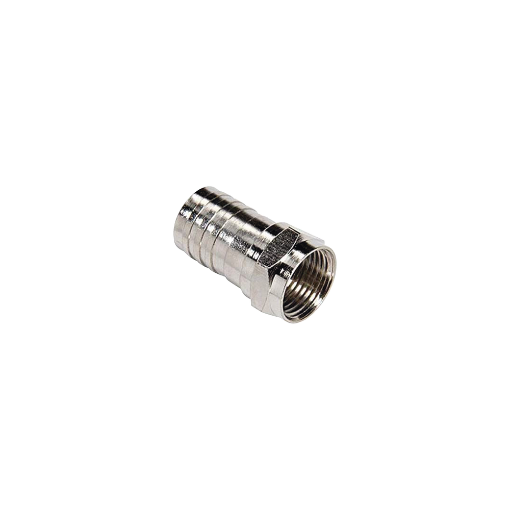 EPCOM TITANIUM, TT-CON-534, Conector F Macho, Plegable de Doble Blindaje para cable RG-6, Cuerpo de Bronce Niquelado.