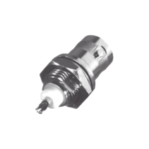 RF INDUSTRIES,LTD, RFB-1716, Conector BNC Hembra para Chasis, Montaje Frontal, Soldable, D-Plano, Troquelado, Niquel/ Oro/ Delri