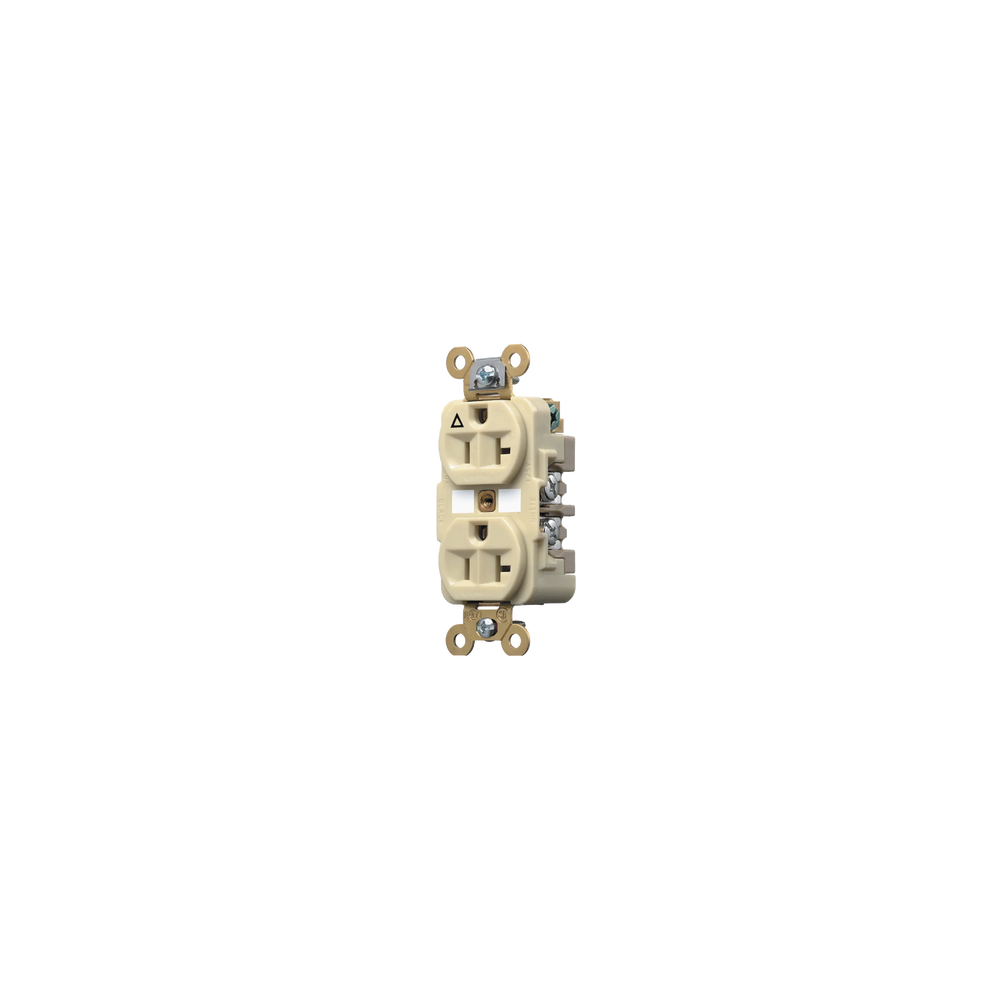 HUBBELL, HUB-IG5362I, Contacto Dúplex Conexión a Tierra Aislada/ 20 A 125 V/ 2 polos 3 Hilos/ Color Marfil/ Nema 5- 20R/ Grado I