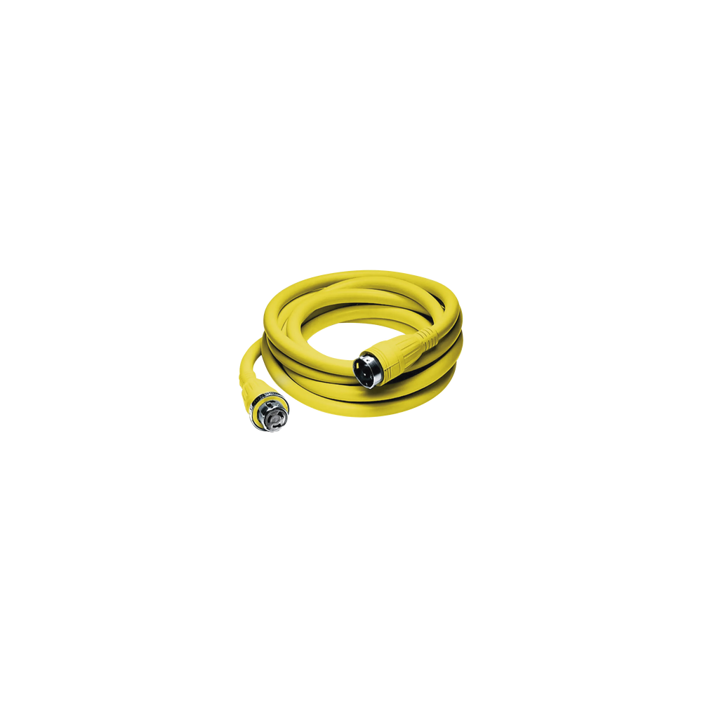 HUBBELL, HUB-HBL-61C-M52, Conjunto de Cable con Extremos Macho y Hembra / 50 A 125/250 V CA / 3 Polos 4 Hilos / Color Amarillo /