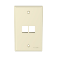 PANDUIT, NK2FNEI, Placa de Pared Vertical, Salida Para 2 Puertos Keystone, Color Marfil