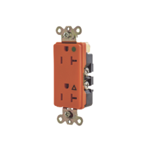 HUBBELL, HUB-9300-IG, Receptáculo Duplex de 20 A 125 V / 2 Polos 3 Hilos/ Nema 5- 20 R / Color Naranja/ Grado Hospital.
