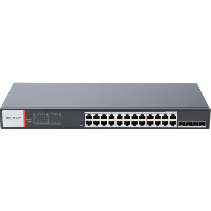 HIKVISION, DS-3T1528HP-SI-24P4F, Switch Gigabit PoE+ / Administrable / 24 Puertos 1000 Mbps PoE+ / 4 Puertos SFP / Configuración