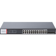 HIKVISION, DS-3T1528HP-SI-24P4F, Switch Gigabit PoE+ / Administrable / 24 Puertos 1000 Mbps PoE+ / 4 Puertos SFP / Configuración