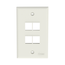 PANDUIT, NK4FNIW, Placa de Pared Vertical, Salida Para 4 Puertos Keystone, Color Blanco Mate