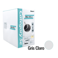 PANDUIT, NUR5C04IG-C, Bobina de Cable UTP 305 m. de Cobre, NetKey, Gris Claro, Categoría 5e (24 AWG), Riser (CMR), de 4 pares