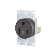 HUBBELL, HUB-9650-FR, Receptáculo Individual de 50 A 250 V / 2 Polos 3 Hilos/ Nema 6- 50 R / Color Negro/ Grado Industrial-Comer