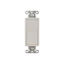 HUBBELL, HUB-DS-320W, Interruptor Decorador de 20 A 120-277 V CA/ 3 Vías/ Cableado Lateral y Posterior / Color Blanco.