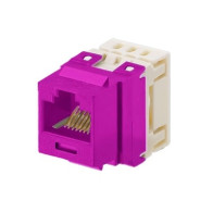 PANDUIT, NK688MVL, Conector Jack Estilo 110 (de Impacto), Tipo Keystone, Categoría 6, de 8 posiciones y 8 cables, Color Violeta