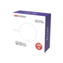 HIKVISION, DS-1LN6USC0-100, Bobina de Cable UTP 100 Mts / Cat 6 (23 AWG) / Color Blanco / PVC (CM) / Uso en Interior / 100% Cobr