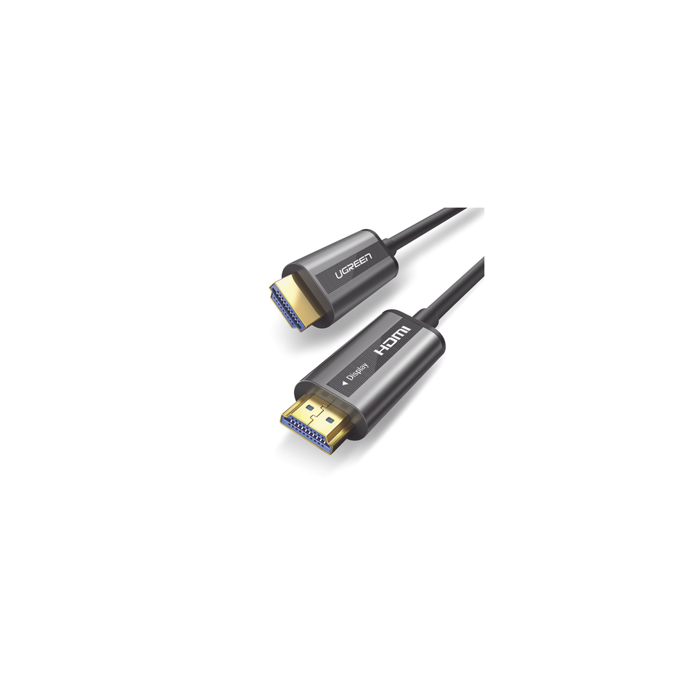 UGREEN, 50217, Cable HDMI de 30 Metros por Fibra Óptica 4K@60Hz | Fibra de 4 núcleos + Cobre estañado de 7 núcleos | Compatible 