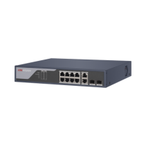 HIKVISION, DS-3E1310P-SI, Switch PoE+ / Administrable / Uso en Rack / 8 Puertos 10/100 PoE+ / 2 Puertos 1000 Mbps Uplink / 2 Pue