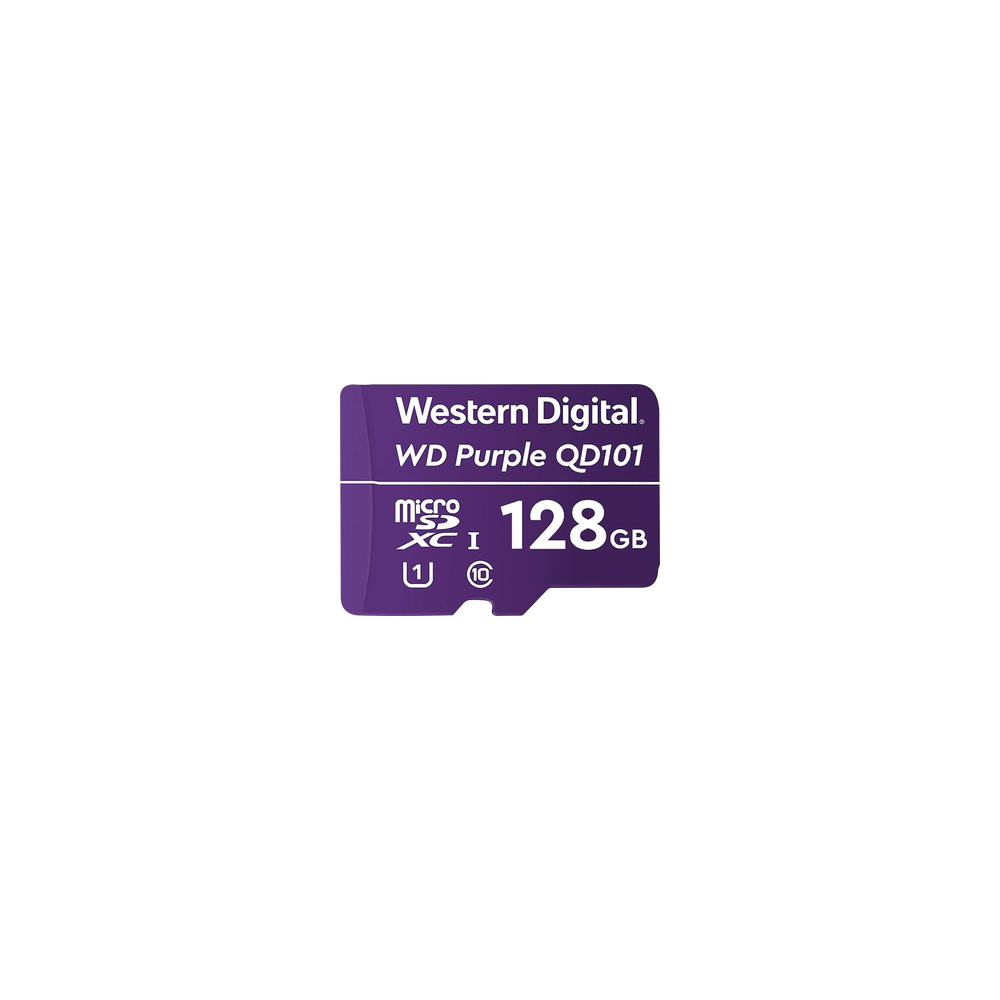 Western Digital (WD), WD128MSD, Memoria microSD de 128 GB PURPLE, Especializada Para Videovigilancia, 10 VECES MAYOR DURACIÓN, 3
