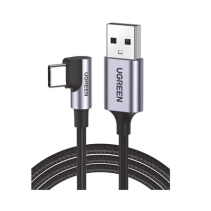 UGREEN, 50941, Cable USB-A a USB-C | 1 Metro | Conector con Ángulo Recto de 90° | Carga Rápida de hasta 60W | 480 Mbps | PD3.0 |