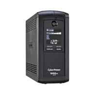 CYBERPOWER, CP1000AVRLCD, UPS de 1000 VA/600 W, Topología Línea Interactiva, Entrada 120 Vca NEMA 5-15P, Tipo Mini Torre, Con 9 