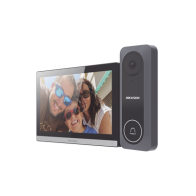 HIKVISION, DS-KIS312-P, Kit de Videoportero Hibrido TurboHD con Pantalla LCD touch de 7 Wi-Fi / Frente de Calle para Exterior de