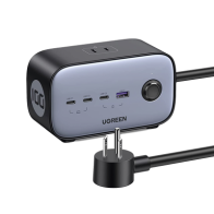 UGREEN, 40896, Cargador de Escritorio y Tomacorriente Múltiple | 3 Puertos USB-C | 1 Puertos USB-A | 3 Tomacorriente de CA | Tec