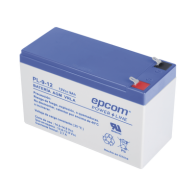 EPCOM POWERLINE, PL912, Batería 12 Vcc / 9 Ah / UL / Tecnología AGM-VRLA / Para uso en equipo electrónico Alarmas de intrusión /