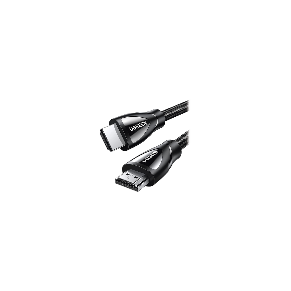 UGREEN, 80404, Cable HDMI 2.1 de Nylon Trenzado / 3 Metros / 8K@60Hz/4K@120Hz / eARC (Canal de Retorno de Audio / HDR10+ / VVR /