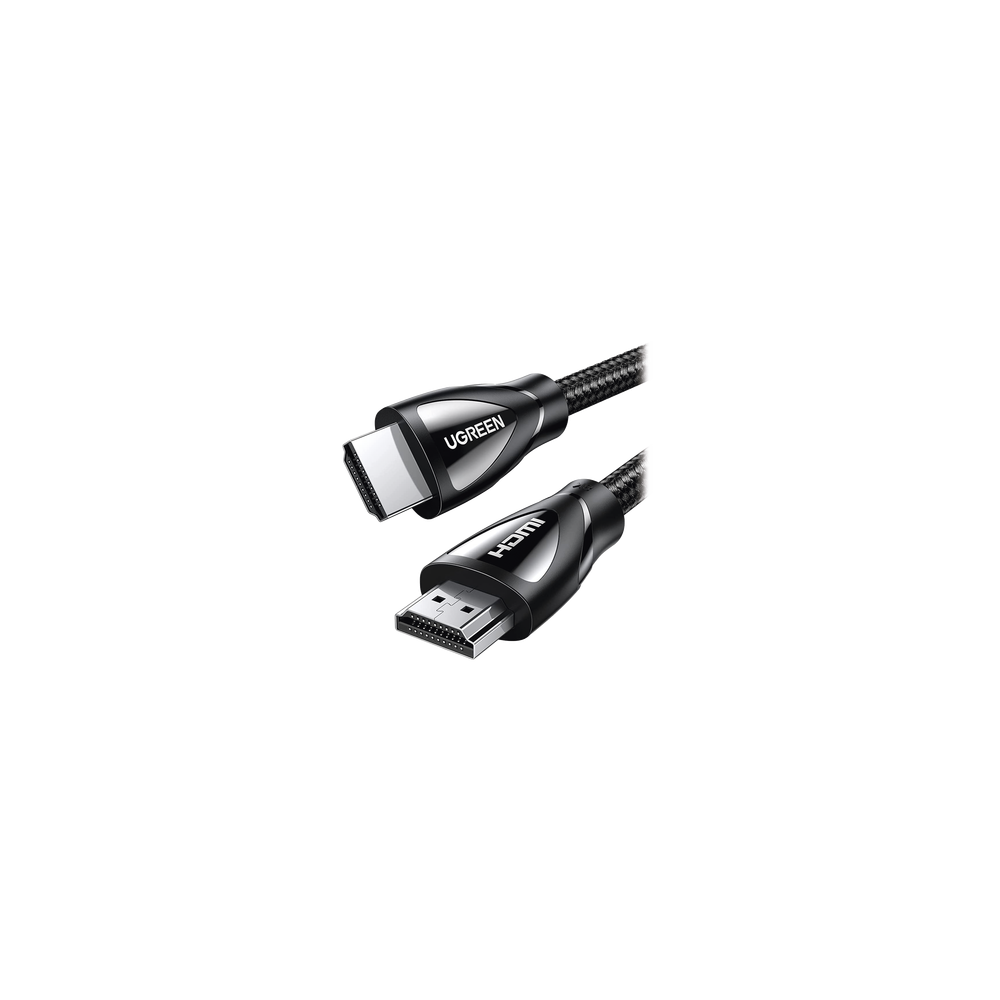 UGREEN, 80401, Cable HDMI 2.1 de Nylon Trenzado / 1 Metro / 8K@60Hz/4K@120Hz / eARC (Canal de Retorno de Audio / HDR10+ / VVR / 