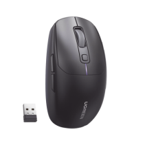 UGREEN, 90539, Mouse Gaming Inalámbrico| 5000 DPI | 5 Niveles de DPI |6 Botones | Recargable | Tri-Modo USB/BT/2,4 GHz | Diseño 