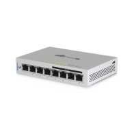 UBIQUITI, US-8-60W, Switch UniFi Administrable capa 2 de 8 puertos Gigabit (4 Puertos Gigabit PoE 802.3af y 4 puertos Gigabit et