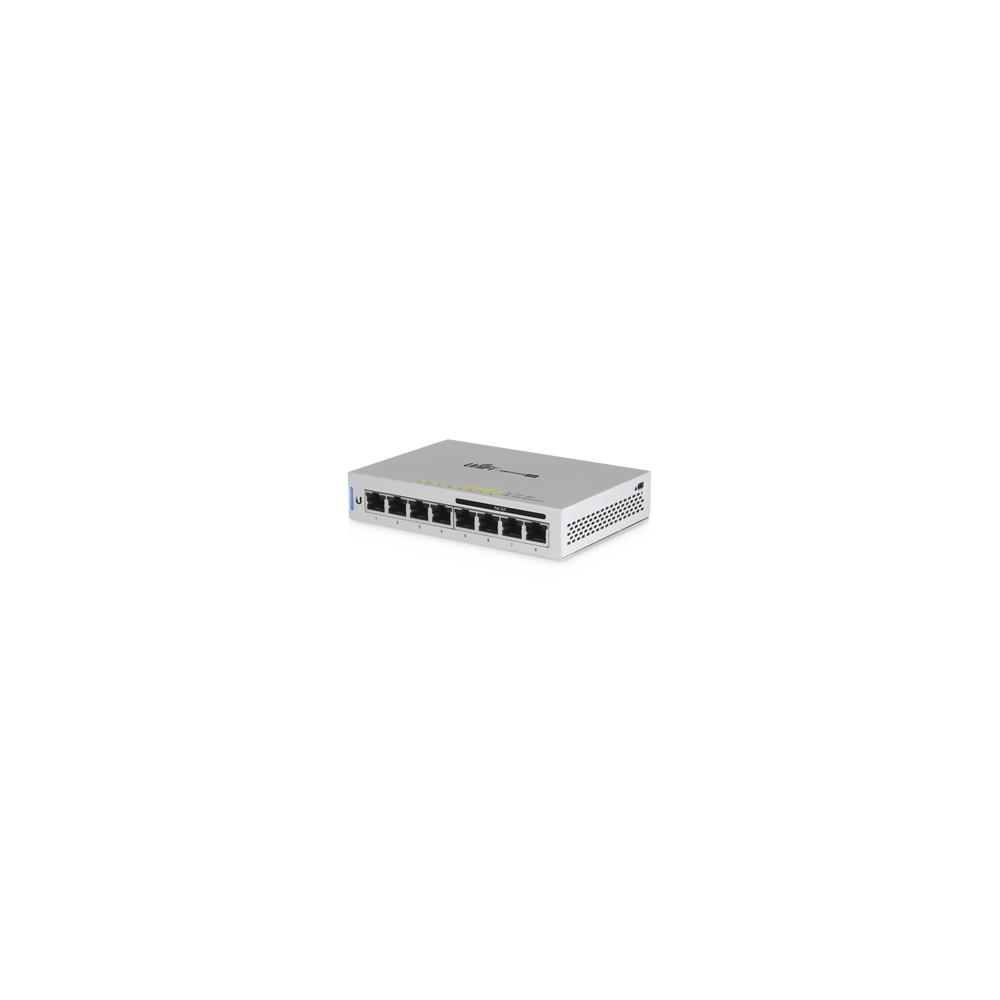UBIQUITI, US-8-60W, Switch UniFi Administrable capa 2 de 8 puertos Gigabit (4 Puertos Gigabit PoE 802.3af y 4 puertos Gigabit et