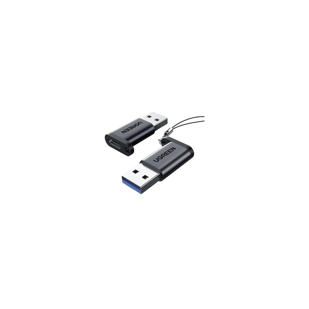 UGREEN, 35000, Adaptador USB 3.1 Tipo C a USB-A 3.0 |Carga y Sincronización de Datos | Admite Corriente de 3A | Transferencia de