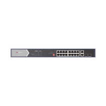 HIKVISION, DS-3E0520HP-E, Switch Gigabit PoE+ / No Administrable / 16 Puertos 1000 Mbps PoE+ (4 Puertos PoE++ 90 W) / 2 Puertos 